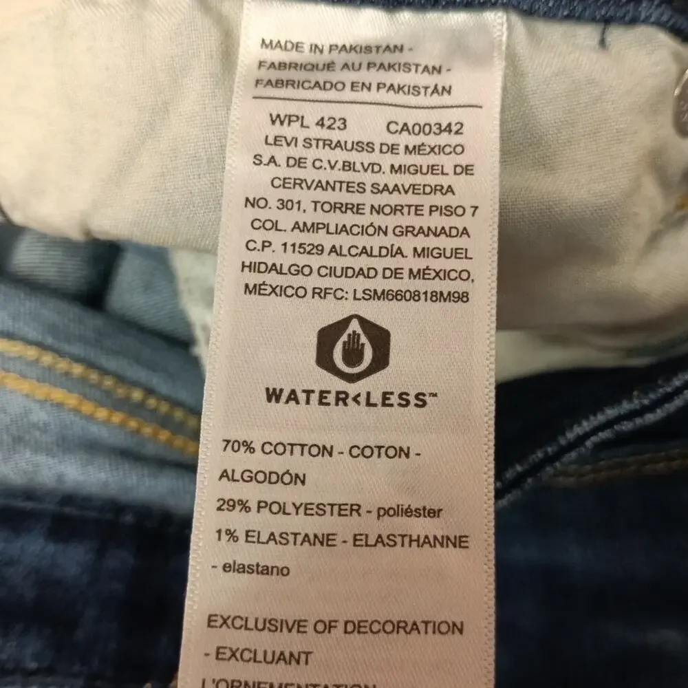 Levi Strauss Signature Jeans Women’s 2M 26x32 Mid Rise Straight Stretch Blue - Picture 4 of 7